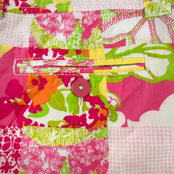 Lilly Pulitzer Bermuda Women 4 Pink Patchwork Resort Fit Bermuda Summer Floral - Picture 10 of 15
